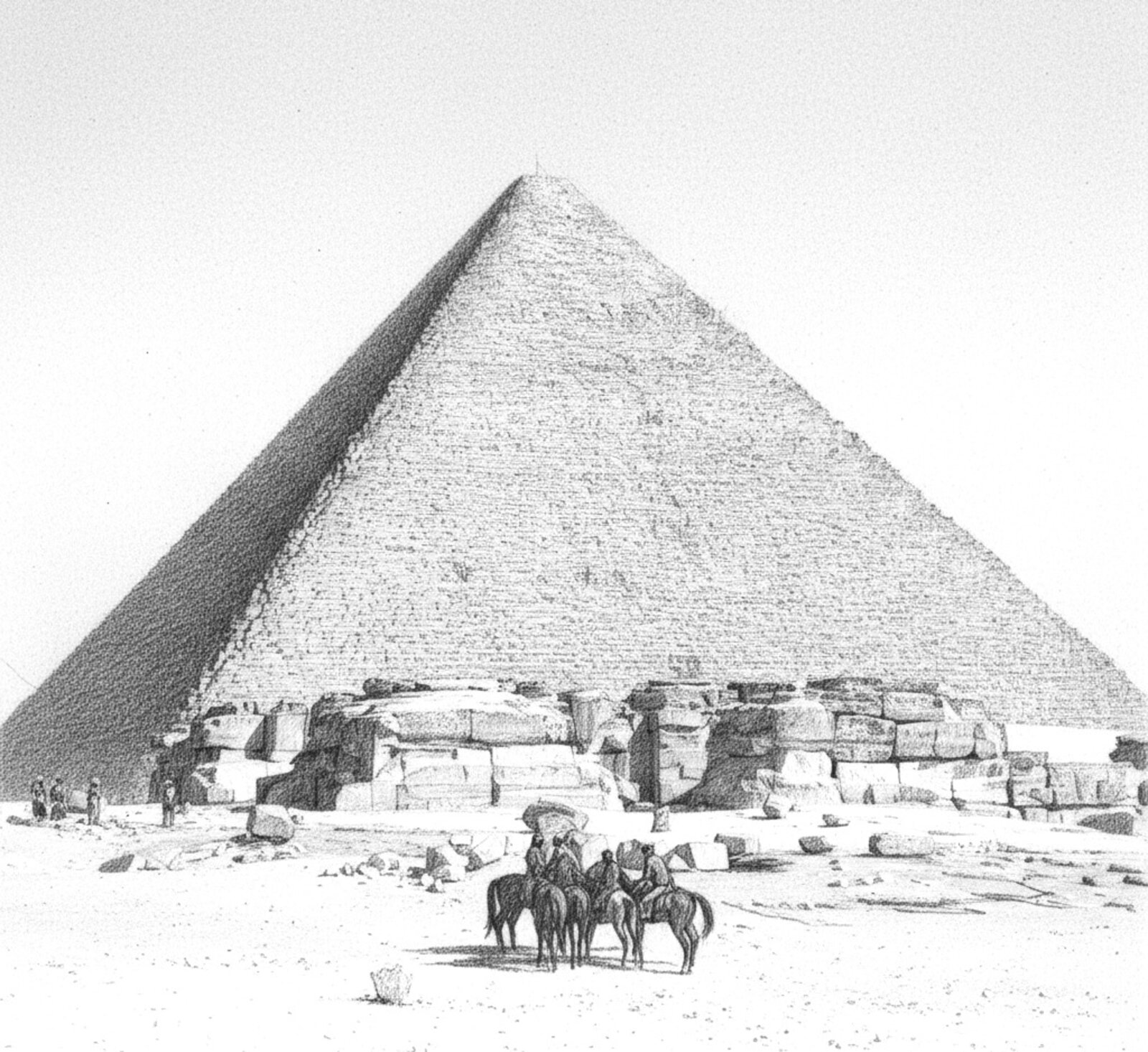 La Grande Pyramide de Gizeh au coucher du soleil